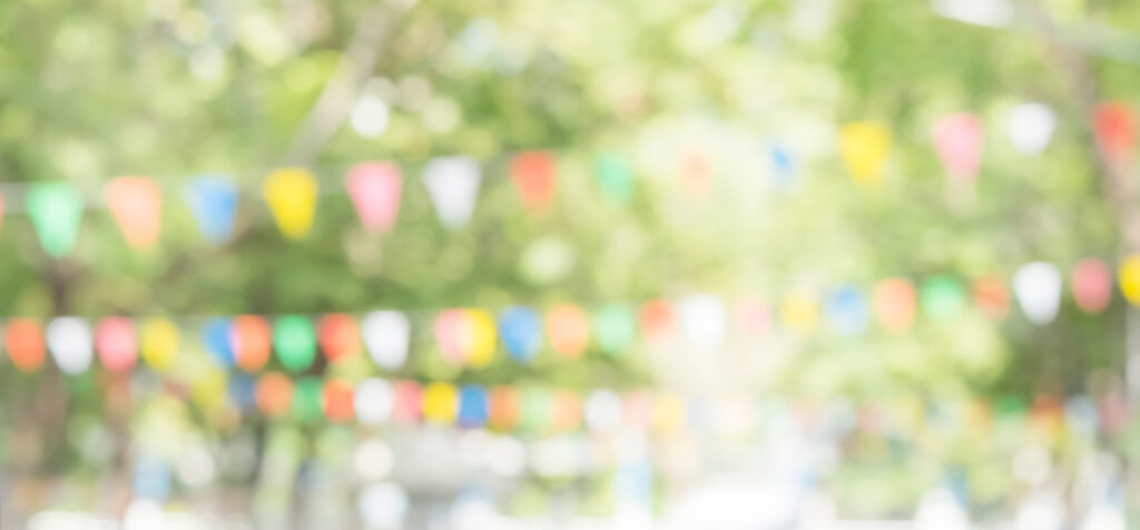 Blurred event bunting